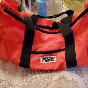 PINK- orange duffle bag